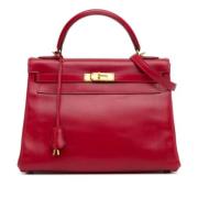 Pre-owned Leather hermes-bags Hermès Vintage , Red , Dames