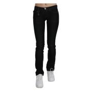 Elegante Zwarte Slim Fit Denim Jeans Costume National , Black , Dames