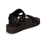 Comfortabele Antibacteriële Platte Sandalen Suicoke , Black , Heren