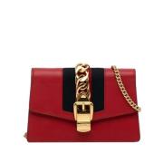 Pre-owned Leather crossbody-bags Gucci Vintage , Red , Dames