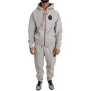 Elegant grijs katoenen sweatpak-ensemble Billionaire , Gray , Heren