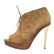 Pre-owned Suede boots Burberry Vintage , Brown , Dames