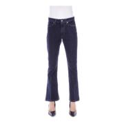 Denim Broek met Logo Achterkant Dondup , Blue , Dames