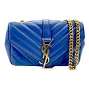 Pre-owned Leather shoulder-bags Yves Saint Laurent Vintage , Blue , Da...