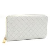 Pre-owned Leather wallets Bottega Veneta Vintage , White , Dames