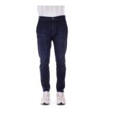 Denim Jeans met Logo Achterzak Dondup , Blue , Heren