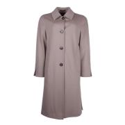 Elegante vierknoops wollen jas Made in Italia , Gray , Dames