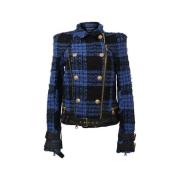 Pre-owned Wool outerwear Balmain Pre-owned , Blue , Dames