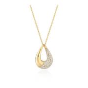 Glorenza Ketting met Witte Zirkonia Sif Jakobs Jewellery , Yellow , Da...