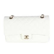 Pre-owned Leather chanel-bags Chanel Vintage , White , Dames