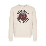 Katoenen Crewneck Sweatshirt Blend , Beige , Heren