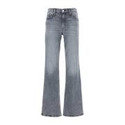 Stretch Denim Bookie Heel Jeans Mother , Gray , Dames