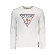 Wit Slim Fit Sweatshirt met Ronde Hals Guess , White , Heren