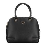 Chique Zwarte Handtas met Contrasterende Details Guess , Black , Dames