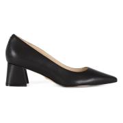 Leren Brede Hak Pumps Guess , Black , Dames