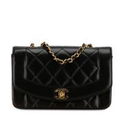 Pre-owned Leather shoulder-bags Chanel Vintage , Black , Dames