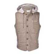 Geelong wollen vest met flanel Gran Sasso , Beige , Heren