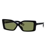 Strand Zonnebril Groene Lenzen Jacquemus , Black , Unisex