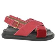 Pre-owned Velvet sandals Marni Pre-owned , Red , Dames