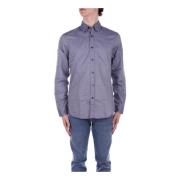 Blauwe Front Button Shirt Hugo Boss , Blue , Heren