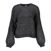 Chique Pullover met Contrasterende Details Desigual , Black , Dames