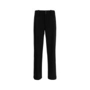 Stijlvolle zwarte wollen broek Giorgio Armani , Black , Heren