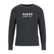 Grijze Textiel Jersey voor Mannen Guess , Gray , Heren