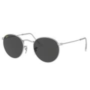 Retro Ronde Metalen Zonnebril Ray-Ban , Gray , Unisex