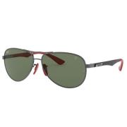 Carbon Fiber Aviator Zonnebril Scuderia Ferrari Ray-Ban , Gray , Unise...