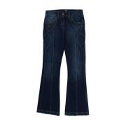 Elegante Low-Rise Flare Leg Denim Jeans Roberto Cavalli , Blue , Dames