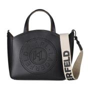 Geperforeerde Cirkel Tote Tas Karl Lagerfeld , Black , Dames