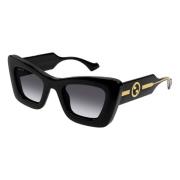 Cat-eye Oversize Zonnebril Gucci , Black , Dames