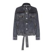 Oversized denim jack Balmain , Blue , Heren