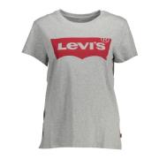 Grijs Logo Print T-Shirt Casual Elegance Levi's , Gray , Dames