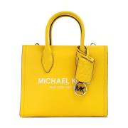 Jasmijn Gele Leren Shopper Tas Michael Kors , Orange , Dames