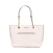 Front Zip Chain Tote Bag Handtas Michael Kors , Pink , Dames