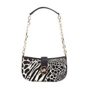 Zwarte Haircalf Crossbody Tas Michael Kors , Multicolor , Dames