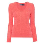 Rosette Heather Pullover Sweater Polo Ralph Lauren , Red , Dames