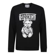 Schattige Beer Print Sweater Moschino , Black , Heren