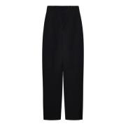 Zwarte wollen broek met unieke stiksels Jil Sander , Black , Dames