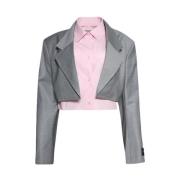 Elegant Crop Jacket Alexander Wang , Gray , Dames