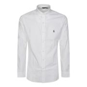 Stretch Poplin Overhemd Ralph Lauren , White , Heren