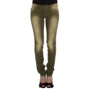 Green Wash Slim Fit Jeans Roberto Cavalli , Green , Dames