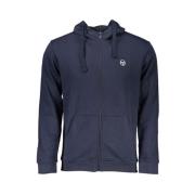 Blauwe Katoenen Hoodie met Rits Sergio Tacchini , Blue , Heren