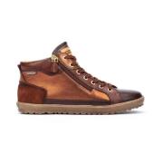 Stijlvolle Leren Sneaker Boot - Bruin Pikolinos , Brown , Dames