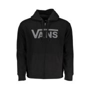 Zwart Pluche Hoodie met Rits Vans , Black , Heren