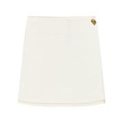 Mini Rock Rok Ganni , White , Dames