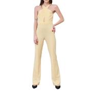 Geel Stretch Jumpsuit Jurk Patrizia Pepe , Yellow , Dames