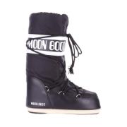 Zwarte Winterlaarzen Stijlvol Nylon Moon Boot , Black , Dames