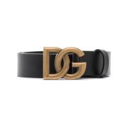 Verstelbare Logo Riem, Zwart Dolce & Gabbana , Black , Heren